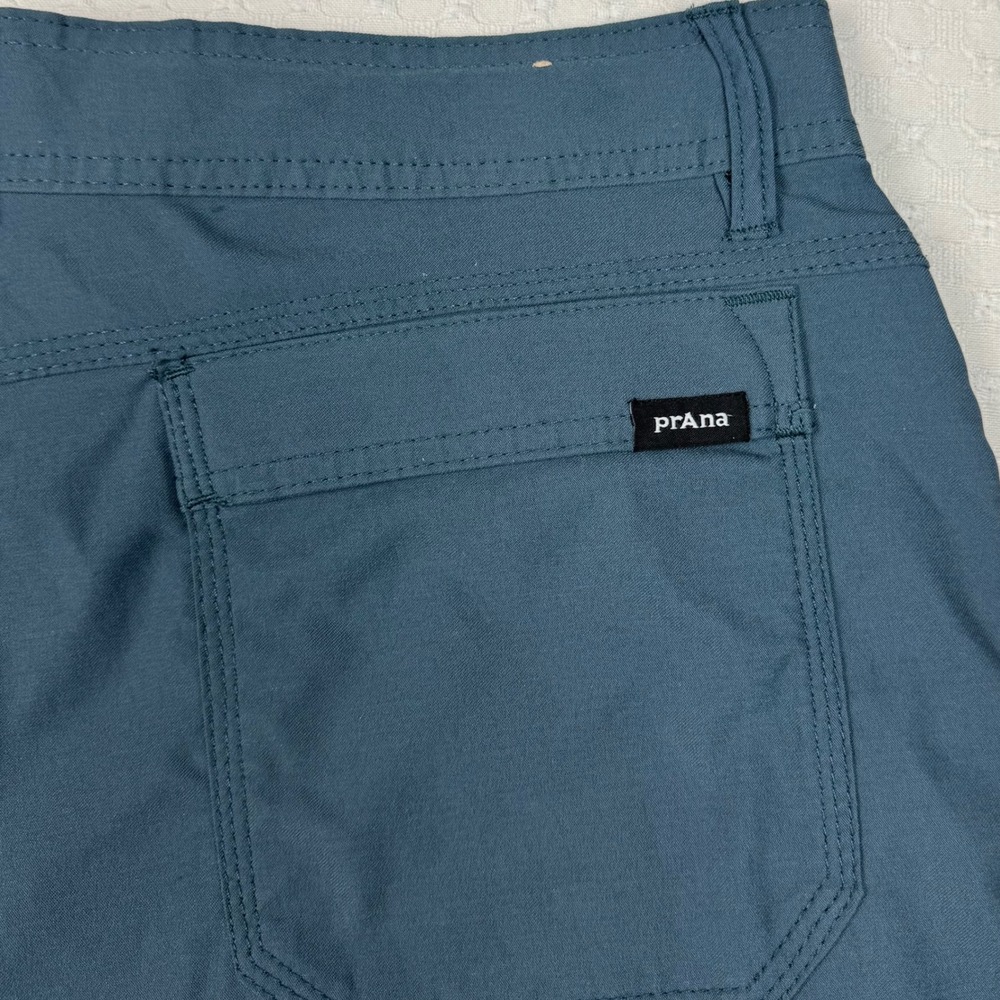 Prana Zion Stretch Outdoor Shorts Mens 32 Blue Cargo Standard Fit 8" Hiking - Picture 13 of 14